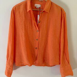 Velvet by Graham & Spencer Eden 100% Linen Top NWT